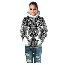 Digital Printed Fashionable Loose Hooded Sweater