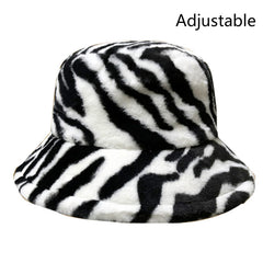 Cow Pattern Female Print Korean Fashion Plush Hat