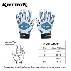 KUTOOK American Football Rugby Gloves Goalkeeper Gloves Non-slip Palm Pad Protection Soccer Gloves Full Finger Baseball Gloves