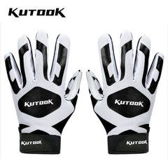 KUTOOK American Football Rugby Gloves Goalkeeper Gloves Non-slip Palm Pad Protection Soccer Gloves Full Finger Baseball Gloves