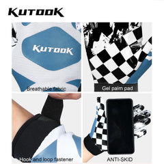 KUTOOK American Football Rugby Gloves Goalkeeper Gloves Non-slip Palm Pad Protection Soccer Gloves Full Finger Baseball Gloves