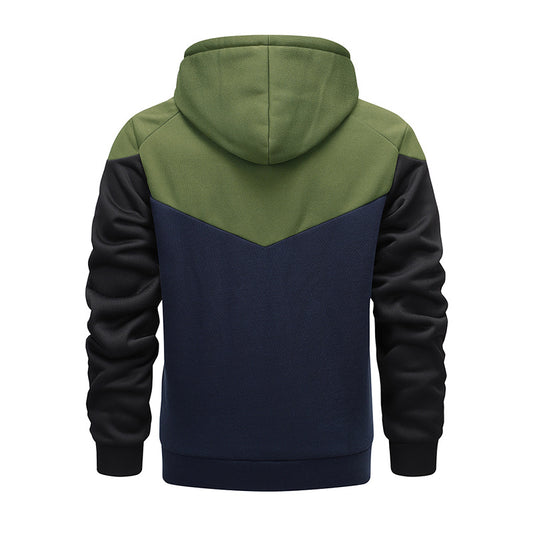 Men's Hoodie Patchwork Color Sweater