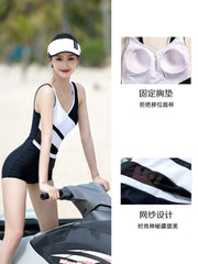 Swimsuit for Women 2024 New Arrival Best Selling One-Piece Boxer Swimming Pool Dedicated Conservative Professional Swimsuit Fancy