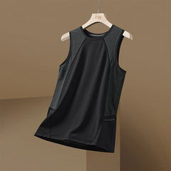 Short Sleeve Vest Men's For 2024 Summer Patchwork Black Red Tshirt GYM Tank Top Tees Fashion Clothes OverSize 3XL O NECK