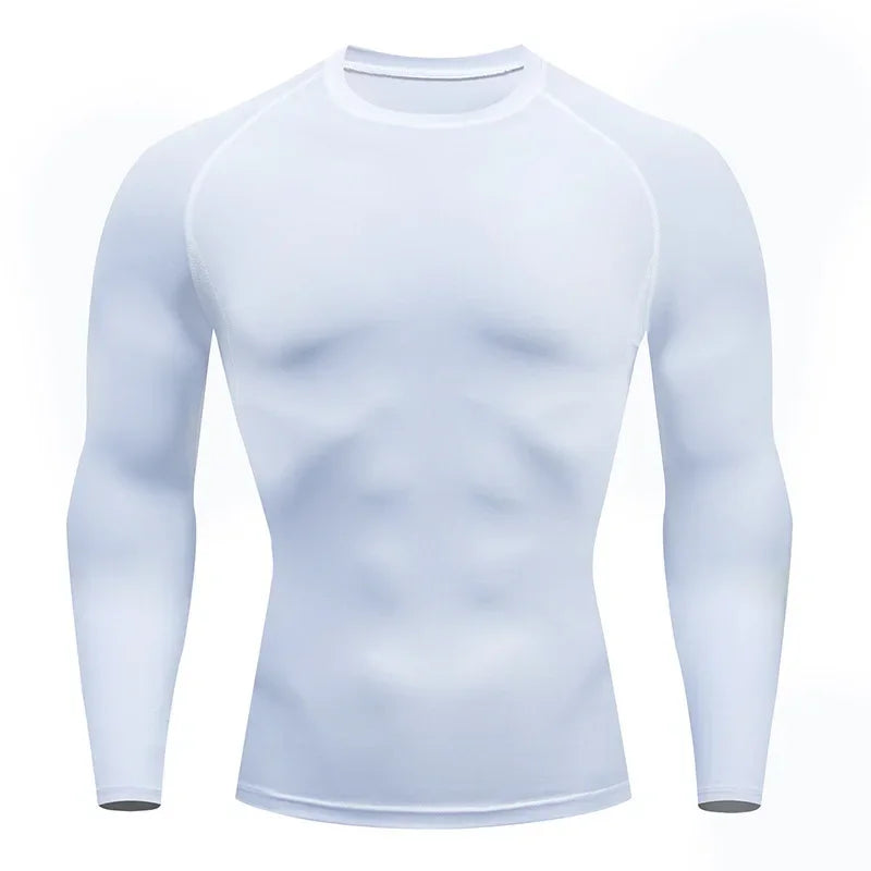 Men Compression Running T-Shirt Fitness Tight Long Sleeve Underwear Training Jogging Shirts Gym Sportswear Quick Dry Clothes