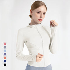 S-3XL Women's Tracksuit Jacket Slim Fit Long Sleeved Fitness Coat Yoga Tops With Thumb Holes Gym Jacket Workout Sweatshirts2025