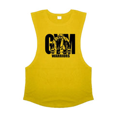 Gym Vest Men's Cotton Sweat-absorbent Bodybuilding Clothes Exercise Sleeveless Breathable Loose Shirt Jogging Training T-shirt
