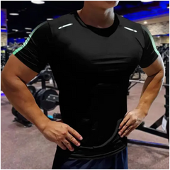 Gym Men's T Shirt Sports Fitness Clothes Casual Short Sleeve Tees Quick Drying Running Sportwear Men Oversized Clothing Tops New