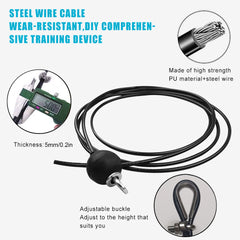 Fitness Pulley Cable Machine System DIY Gym Attachment Adjustable 2.5m Cable Workout Arm Biceps Triceps Hand Training Equipment
