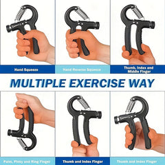 Hand Grip Strengthener Adjustable Resistance Men and Women Finger Massager Expander Workout Strength Muscle Wrist Gym Equipment