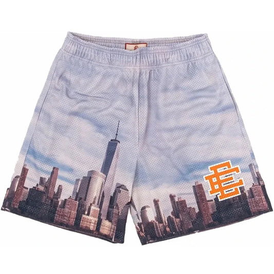 EE Basic Short NEW YORK CITY SKYLINE 2022 men's casual shorts fitness sports pants summer gym workout mesh shorts men shorts