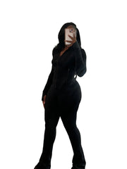 Fall 2024 Women Clothes Two Piece Flared Pants Tracksuits Set Casual Gym Active Wear 2 Piece Set Lounge Womens Matching Sets