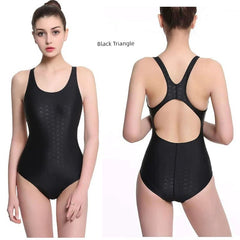 Swimsuit Women's Professional Training One-Piece Boxer Sports Swimsuit Imitation Shark Skin Quick-Drying plus Size Learn Swimming