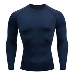 Men Compression Running T-Shirt Fitness Tight Long Sleeve Underwear Training Jogging Shirts Gym Sportswear Quick Dry Clothes
