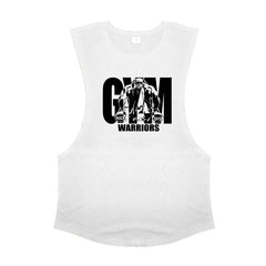 Gym Vest Men's Cotton Sweat-absorbent Bodybuilding Clothes Exercise Sleeveless Breathable Loose Shirt Jogging Training T-shirt