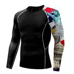Nadanbao Quick Drying Long Sleeve Surfing Wetsuit for Men Gym Shirts Fitness T-Shirt Summer Swimwear Swimming Top Male Clothes