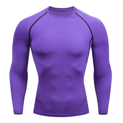 Men Compression Running T-Shirt Fitness Tight Long Sleeve Underwear Training Jogging Shirts Gym Sportswear Quick Dry Clothes