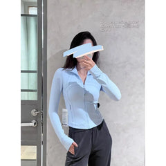 Yoga Clothes Women Define Jacket With Logo Wear Long Sleeve Full Zipper Sports Gym Workout Clothing Slim Fit Dupes Athletic