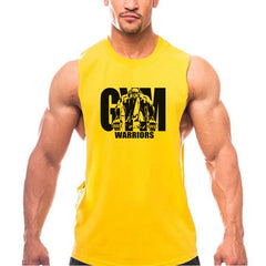 Gym Vest Men's Cotton Sweat-absorbent Bodybuilding Clothes Exercise Sleeveless Breathable Loose Shirt Jogging Training T-shirt