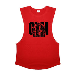 Gym Vest Men's Cotton Sweat-absorbent Bodybuilding Clothes Exercise Sleeveless Breathable Loose Shirt Jogging Training T-shirt