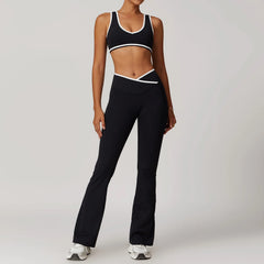 Women Clothes Yoga Set 2 Pieces Workout Outfits Fitness Sportswear Gym Tracksuit High Waist Leggings Sports Bra Athletic Wear