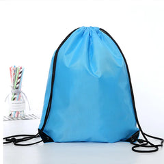 Portable Men Women Sports Gym Bag Drawstring Bag Belt Waterproof Foldable Backpack Shoes Clothes Yoga Running Fitness Travel Bag