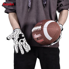 Boodun 1 Pair Rugby Gloves Full Finger Anti Slip Gel Baseball American Football Gloves Outdoor Sport Gloves for Men Women