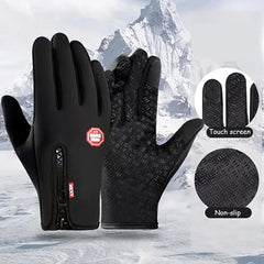 Men's Cycling Gloves Winter Touchscreen Warm Women Bicycle Gym Outdoor Driving Motorcycle Waterproof Thermal Non-Slip Gloves