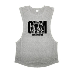 Gym Vest Men's Cotton Sweat-absorbent Bodybuilding Clothes Exercise Sleeveless Breathable Loose Shirt Jogging Training T-shirt