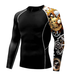 Nadanbao Quick Drying Long Sleeve Surfing Wetsuit for Men Gym Shirts Fitness T-Shirt Summer Swimwear Swimming Top Male Clothes