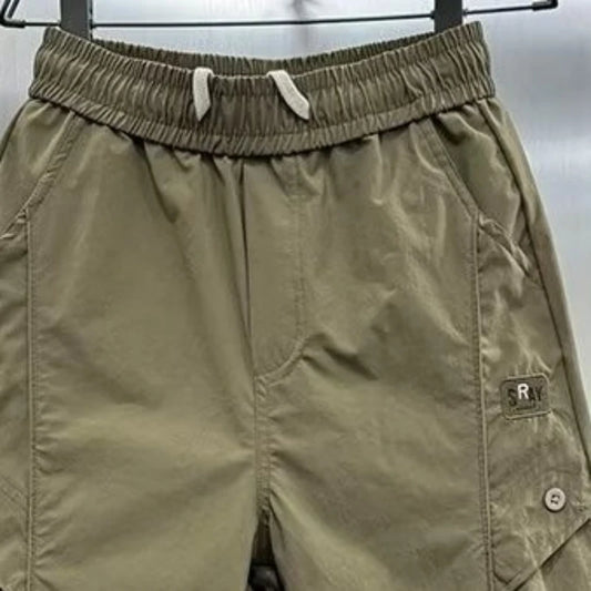 Jogger Pants Summer Man Pants Men's Cropped Trousers Sweatshirt Joggers Jogging Sport Big Size Korean Popular Clothes Gym Cargo