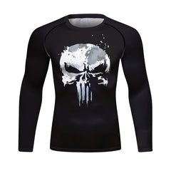 Skull MMA Jiu Jitsu T-shirt +Pants set Men Bjj Rashguard Brazilian Grappling MMA Shorts Gym Gi Boxing Clothes Muay Thai Jerseys