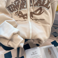 Zip Up Hoodie Women Men 2023 Y2k Kawaii Harajuku Clothes Full Gothic Web Sweatshirt Hip Hop Grunge Oversized Jacket Coat Tops