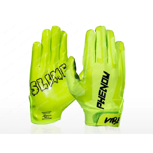 Fluorescent Green Gloves Adult Youth American Football Frisbee Hands