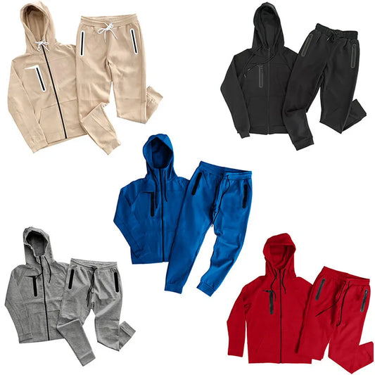 Gym Clothes Euramerican Sports Fitness Suit Men's Spring And Autumn Large Size Youth Mountaineering Outdoor Leisure Sports Suit