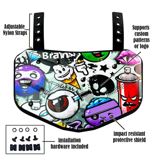 Universal Football Back Plate Shoulder Pads Sports American football Rear Protector Lower Back Pads for Adults Backplates