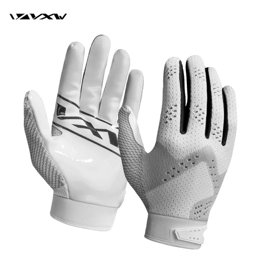 VXW American Football Gloves Receiver Non-slip Silicone Palm Sticky Breathable Adjustable Rugby Sports Men Women Youth