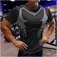 Gym Men's T Shirt Sports Fitness Clothes Casual Short Sleeve Tees Quick Drying Running Sportwear Men Oversized Clothing Tops New