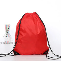 Portable Men Women Sports Gym Bag Drawstring Bag Belt Waterproof Foldable Backpack Shoes Clothes Yoga Running Fitness Travel Bag