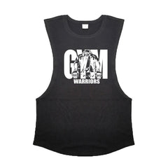 Gym Vest Men's Cotton Sweat-absorbent Bodybuilding Clothes Exercise Sleeveless Breathable Loose Shirt Jogging Training T-shirt