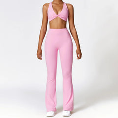 Yoga Set 2 Pieces Gym Set Workout Clothes for Women Seamless High Waist Leggings Sports Bra Suit Female Clothing Women Tracksuit