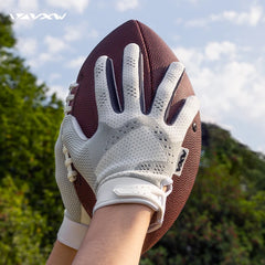 VXW American Football Gloves Receiver Non-slip Silicone Palm Sticky Breathable Adjustable Rugby Sports Men Women Youth