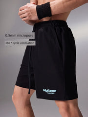 OMG Sports Ice Feeling Quick-Dry Casual Shorts Cotton Wet Sun Protection Loose Fitness Training Pants Outer Wear Summer