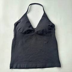 New Impact Sports Yoga Vest Women's Fitness Yoga Top Gym Clothes Workout Backless Scrunch Built-in Bra With Cups Tops