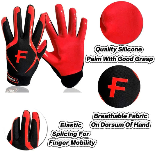 New American Football Rugby Gloves Receiver Youth Adult Men Grip Gloves for Kids Durable Breathable Flexible Drop Shipping