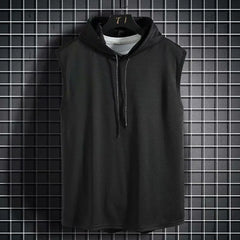 Short Sleeve Quick Dry Vest Men's For Summer Black Grey Tshirt GYM Tank Top Tees With Hoodies Fashion Clothes OverSized