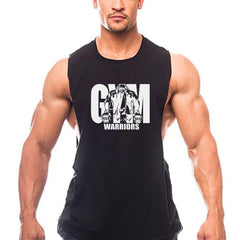 Gym Vest Men's Cotton Sweat-absorbent Bodybuilding Clothes Exercise Sleeveless Breathable Loose Shirt Jogging Training T-shirt