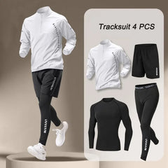 2024 GYM FITNESS Men's Sets Quick Dry 1-5 Piece Outdoor Sports Jogging Pants Workout Clothes Morning Run Training Sportswear