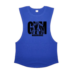 Gym Vest Men's Cotton Sweat-absorbent Bodybuilding Clothes Exercise Sleeveless Breathable Loose Shirt Jogging Training T-shirt