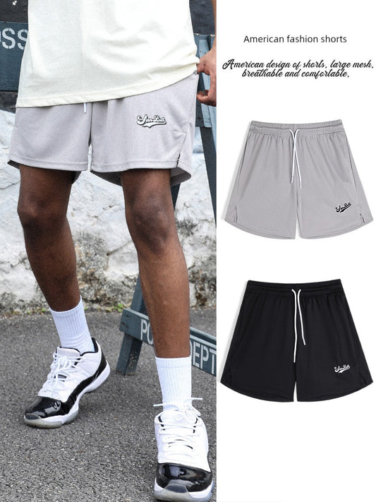 American Basketball Men Shorts Four Points below the Knee Breathable Quick Dry Training Shorts